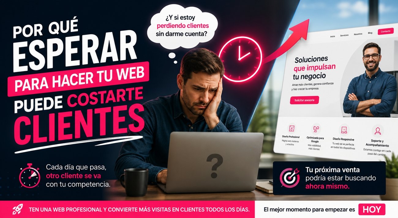 Por qué esperar para hacer tu web puede costarte clientes (y dinero) todos los días