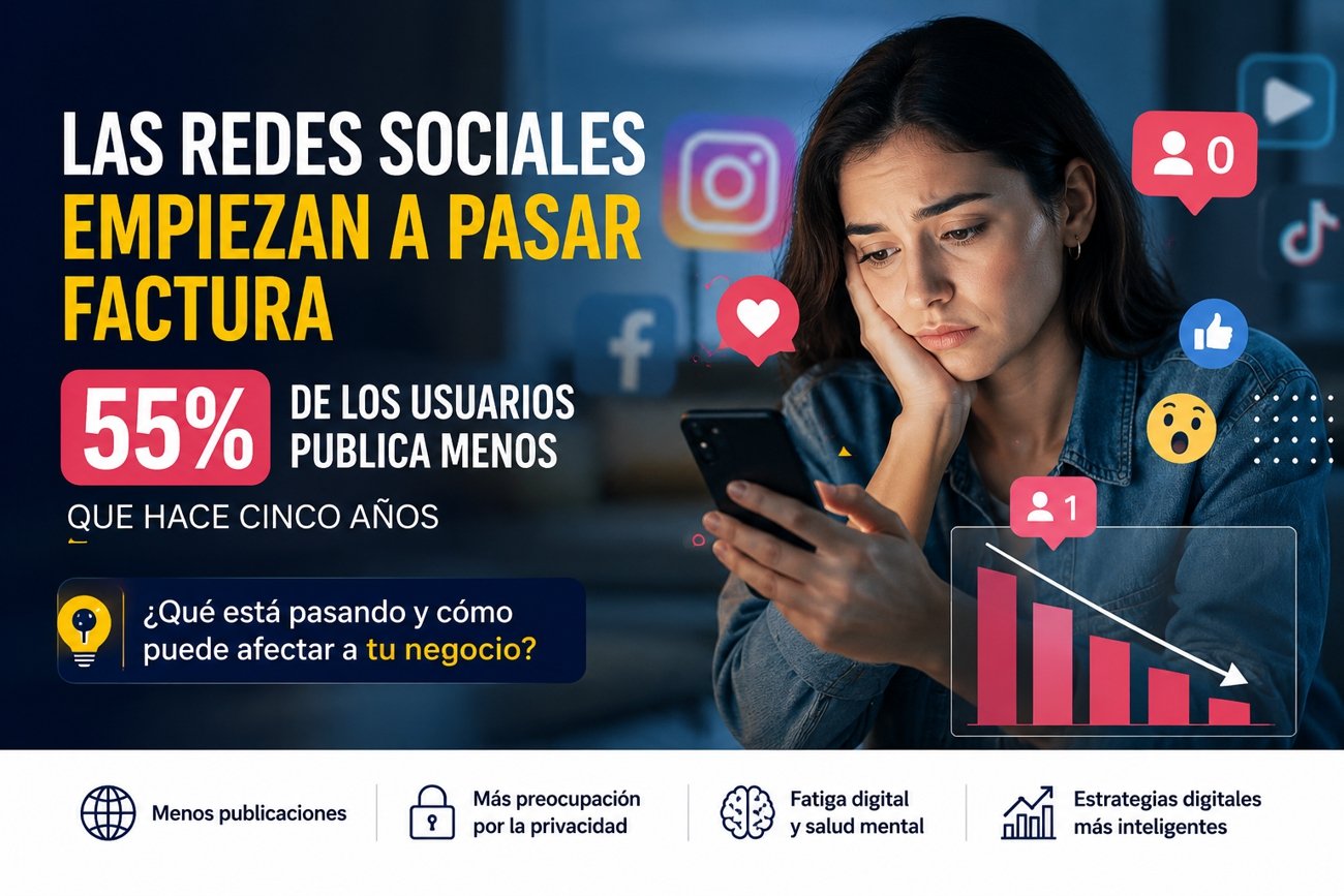 ¿Las redes sociales ya no funcionan como antes? Por qué cada vez más personas publican menos y qué significa esto para tu negocio