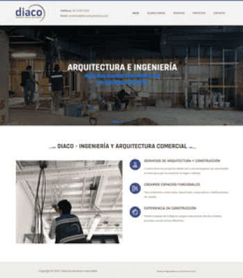 diseño página web diaco arquitectura