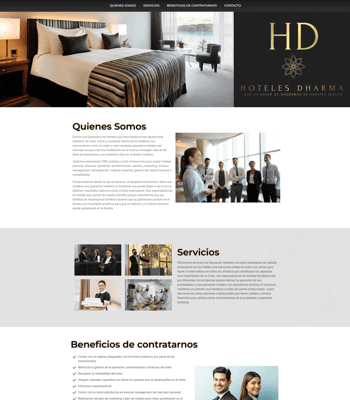 diseño página web hoteles dharma