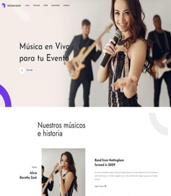 diseño página web wordpress para músicos