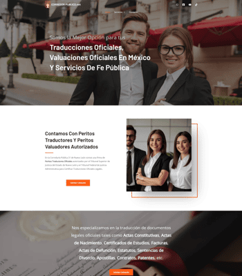 diseño sitio web correduría pública