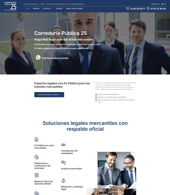 diseño sitio web correduria25