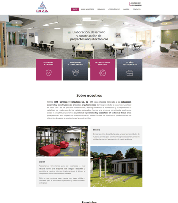 diseño sitio web diza